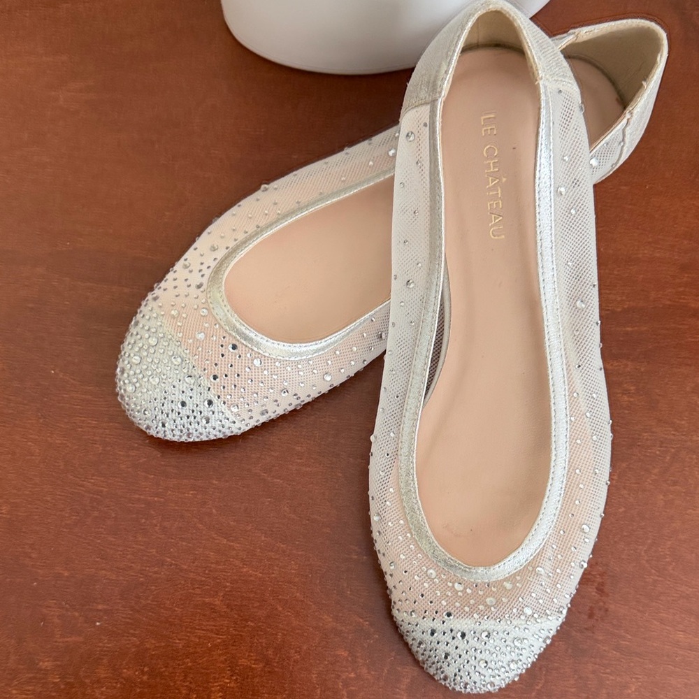 Le Chateau Glittering Mesh Flats - Picture 4 of 5